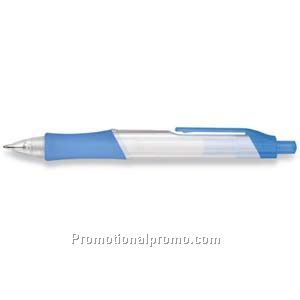 Paper Mate TriEdge Translucent White Barrel/Pale Blue Trim Ball Pen