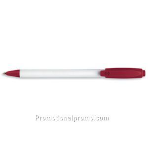 Paper Mate Sport Retractable White Barrel/Burgundy Trim, Blue Ink Ball Pen