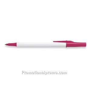Paper Mate Write Bros White Barrel/Magenta Trim, Black Ink