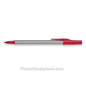 Paper Mate Write Bros Silver Barrel/Red Trim, Black Ink