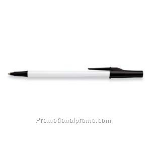 Paper Mate Write Bros White Barrel/Black Trim, Blue Ink
