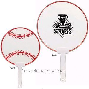 Baseball Sports Fan with Plastic Handle