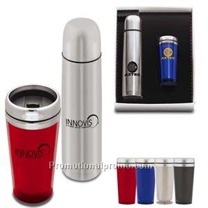 Stainless Thermo w/ Colored Acrylic Tumbler