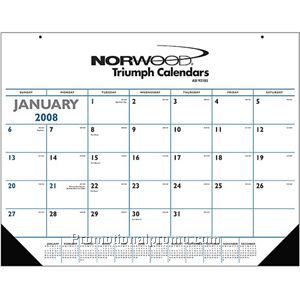 Desk Pad with Vinyl Corners (Blue & Black)