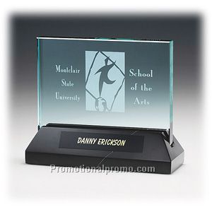 Jade Award with Black Marble Base