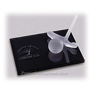 Golf Ball and Putter on Base