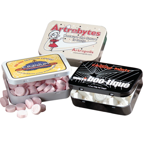 Filled lozenge box with Super Mints