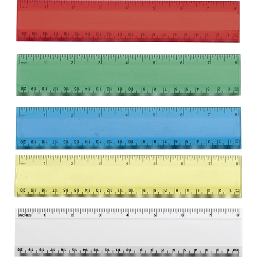 Translucent colored rulers