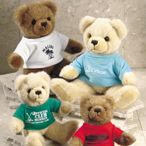 TEDDY BEARS WITH IMPRINTED TEE SHIRTS