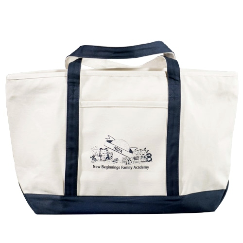Classic Cotton Zippered Boat Tote