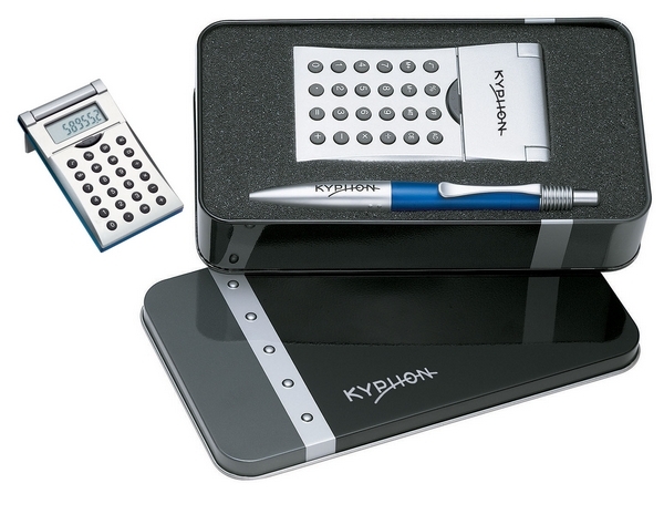 Ballpoint Pen / Push Button Calculator Giftset