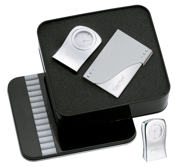 Business Card Case / Clock Giftset