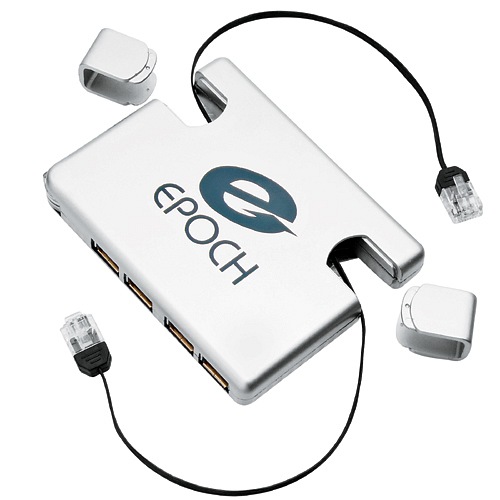 Category 5 Ethernet Cable w.4-Port Hub