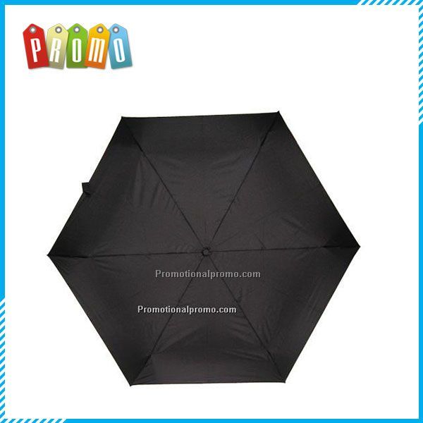 Three folded six panel umbrella