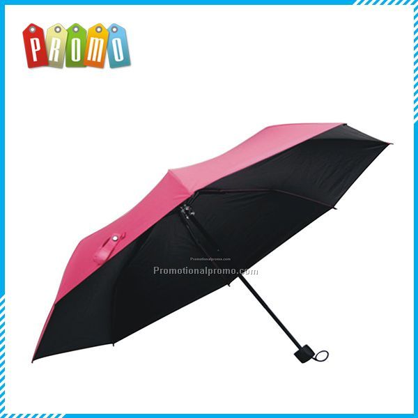 Promotional Pink 3-folding Umbrella