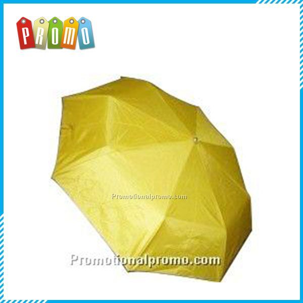 Promotional yellow 3-folding umbrella