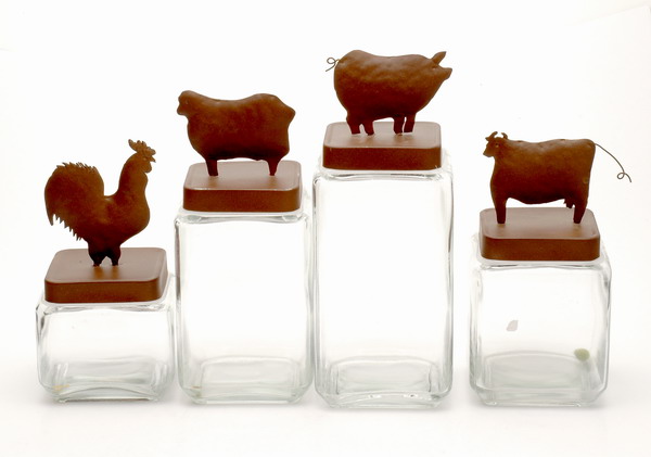 4pcs storage jar set with metal lid
  
   
     
    