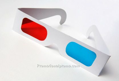 3d paper glasses, red cyan paper glasses