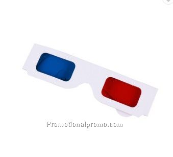 Red Blue 3D Glasses White Cardboard Frame For Dimensional Anaglyph TV Movie DVD Game Video Offers A Sense Of Reality