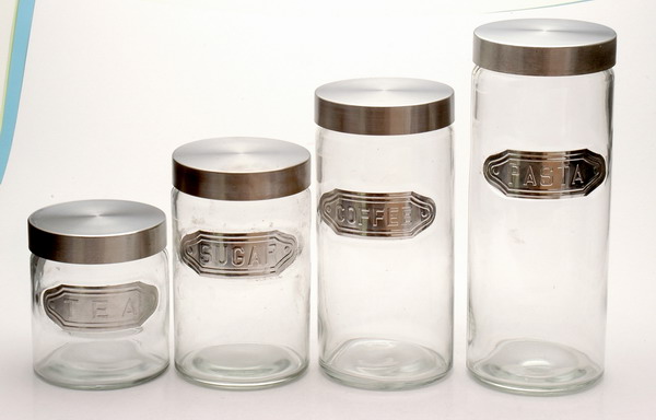Storage jar with metal lid