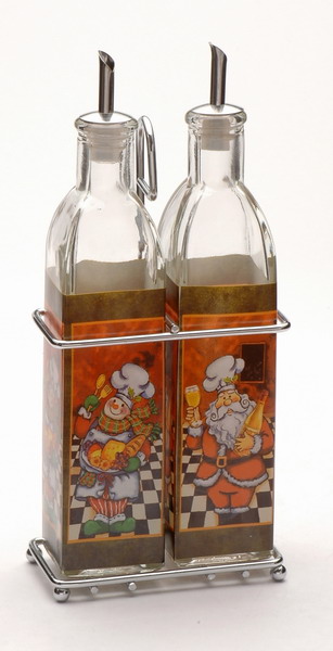 oil and vinegar set with metal stand
  
   
     
    