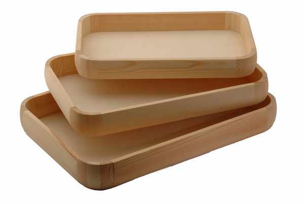 Promotional engraved Difference size wooden Serving tray