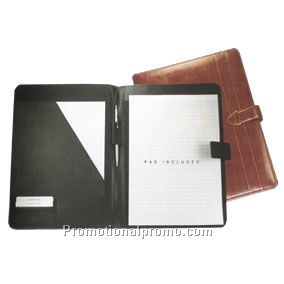 A4 leather folder with tab