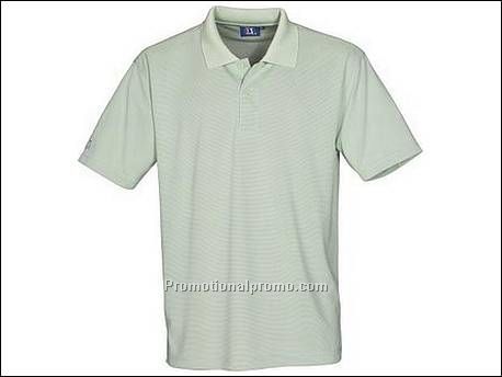 Ace jacquard polo met bamboe. Knopenl...