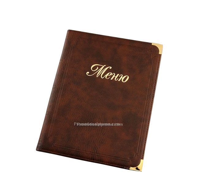 Top grade leather Reinforced Menu Cover, leather menu book, Restaurant Menu