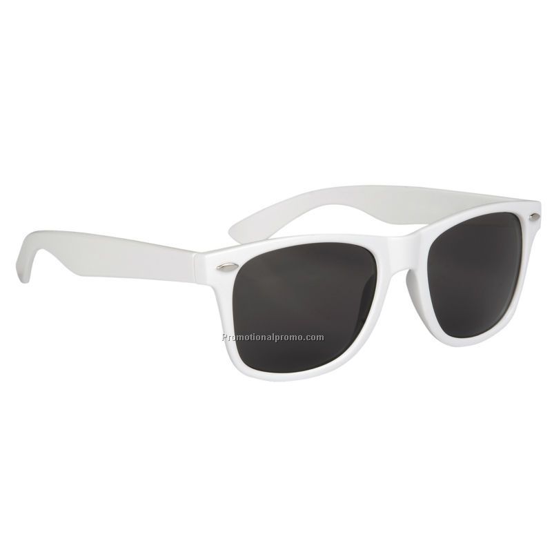 promotional white frame sunglasses with lenses Polaroid