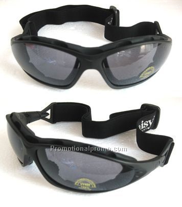 Gray safety goggles