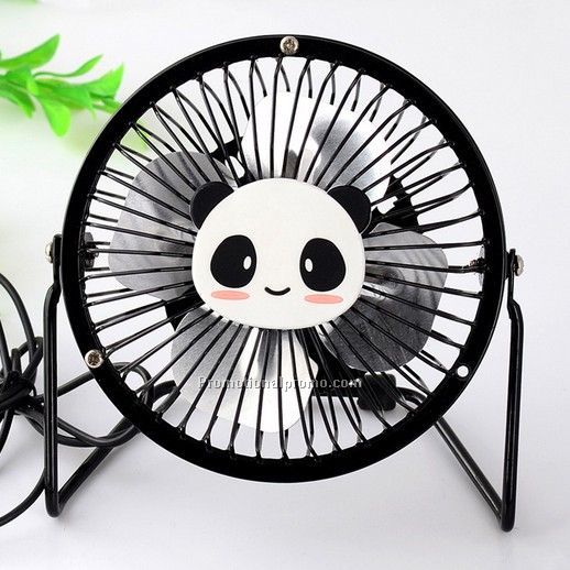 Cartoon creative mini USB fan， metal USB fan