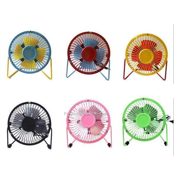 Metal portable USB fan, cartoon mini USB fan, OEM logo USB fan