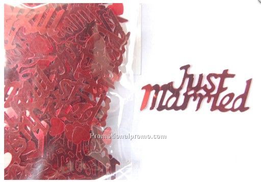 Just married confetti
