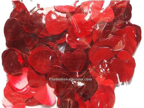 Red heart confetti