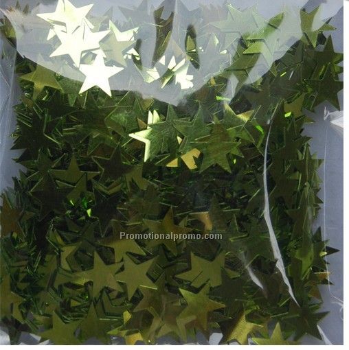 Lime star confetti