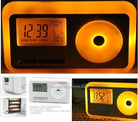 Sunrise decompression alarm clock
