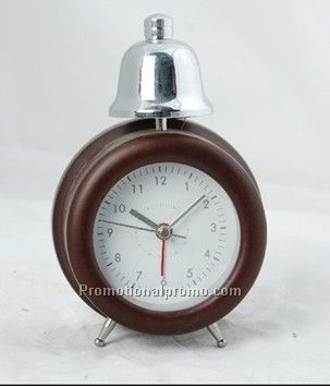 Table Alarm Clock, Wood alarm clock, twin bell clock
