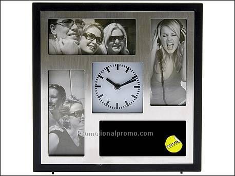 Alarm clock w. 4 picture frames...