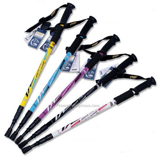 Outdoor sports aluminum ultralight alpenstock, sponge handle alpenstock