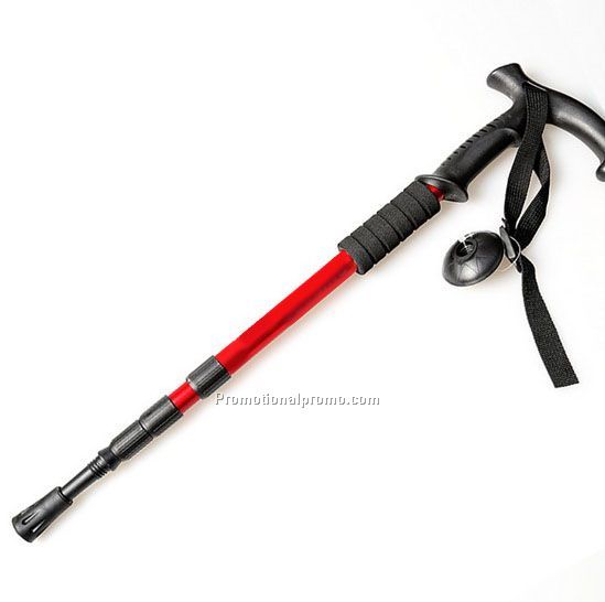T-shaped climbing camping high quality alpenstock, sponge handle alpenstock