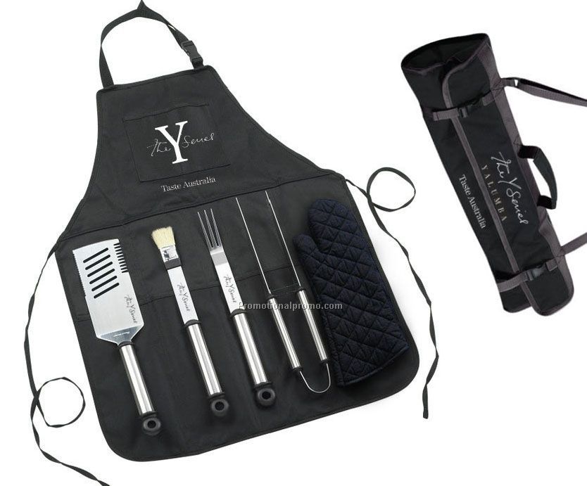 Apron with BBQ Tools