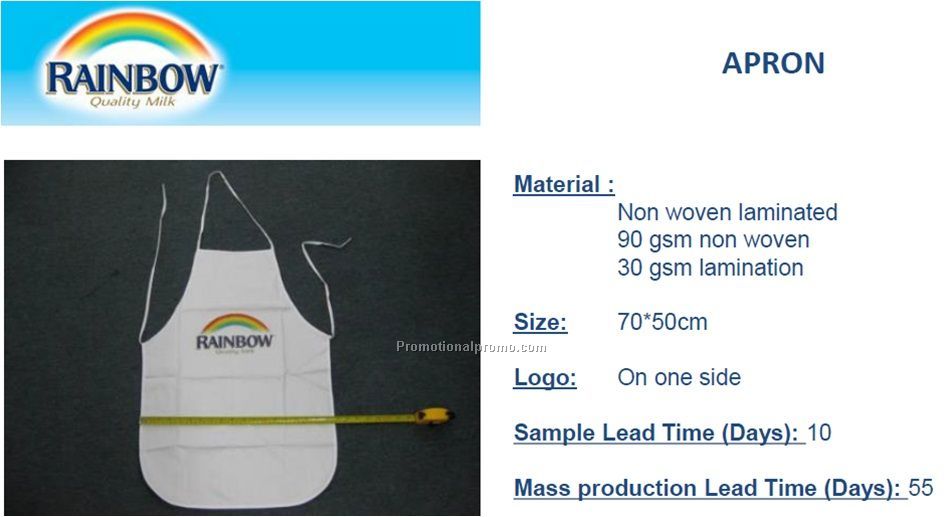 kitchen apron in non woven material