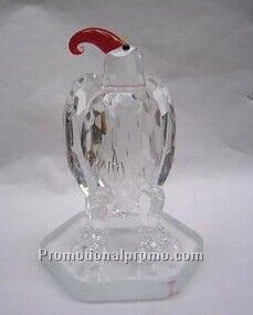 Crystal Eagle W Base (Silver Medallion)