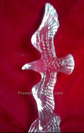 Crystal Eagle of bird W Base (Silver Medallion)