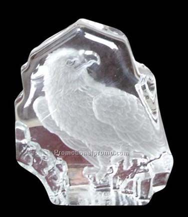 Crystal Eagle W Base (Silver Medallion)