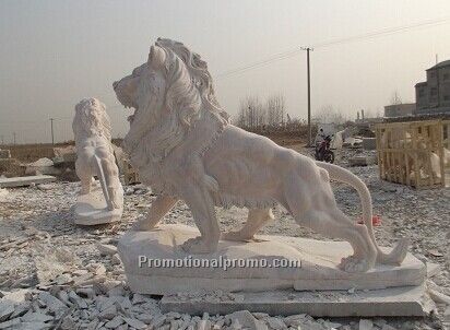 stone lion sculpture garden or outdoor