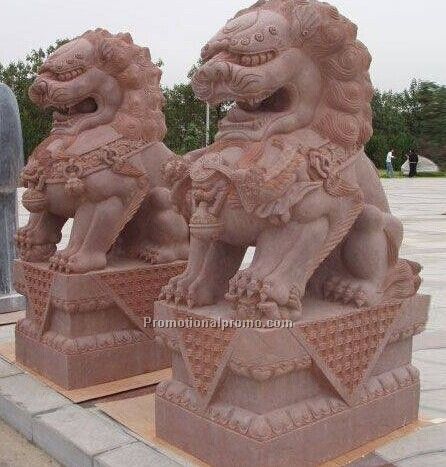 stone lion or marble lion for garden or outdoor