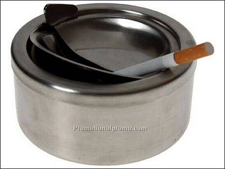 Ashtray push s/s matt small