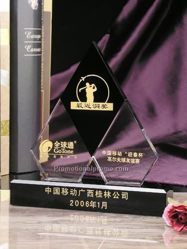 High quality crystal trophy model